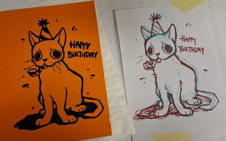 Print Bday Cat