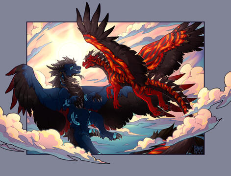 Artfight 2025 for Silverarma and VampyraDrake